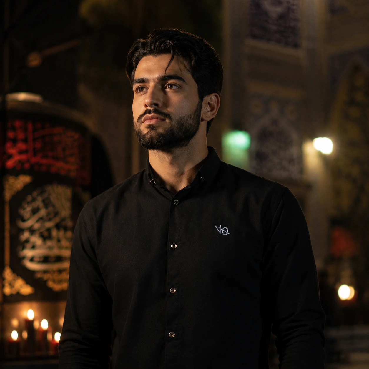 پیراهن مردانه مشکی مدل VQ