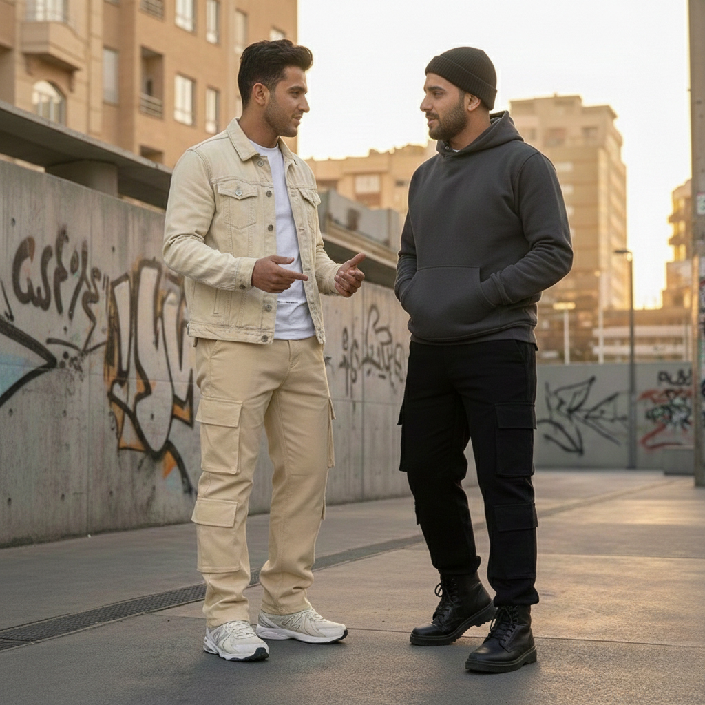 شلوار بنگال کارگو مردانه مدل HAMED-مشکی