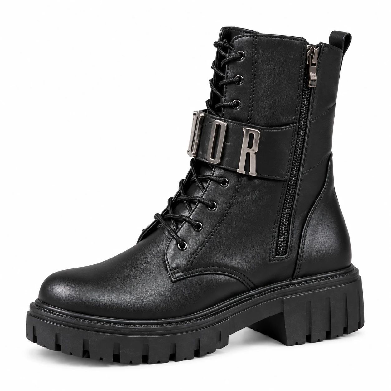 نیم بوت زنانه بندی زیپی مدل DIOR